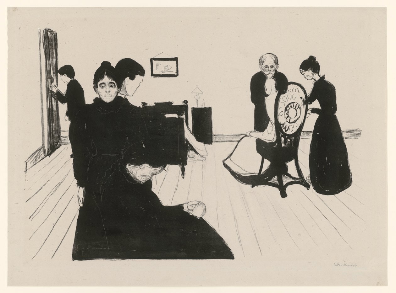 A morte no quarto do hospital de Edvard Munch