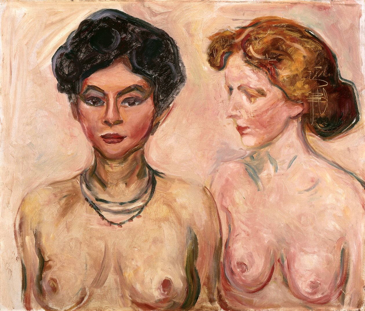 Retrato duplo (loiro e preto); Retrato duplo (loiro e preto) de Edvard Munch