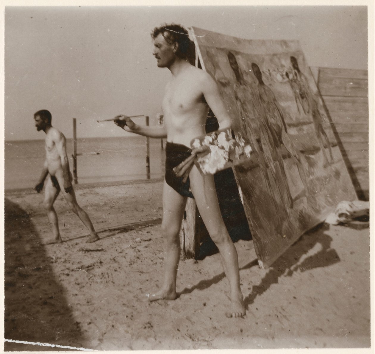 Edvard Munch na praia em Warnemünde de Edvard Munch