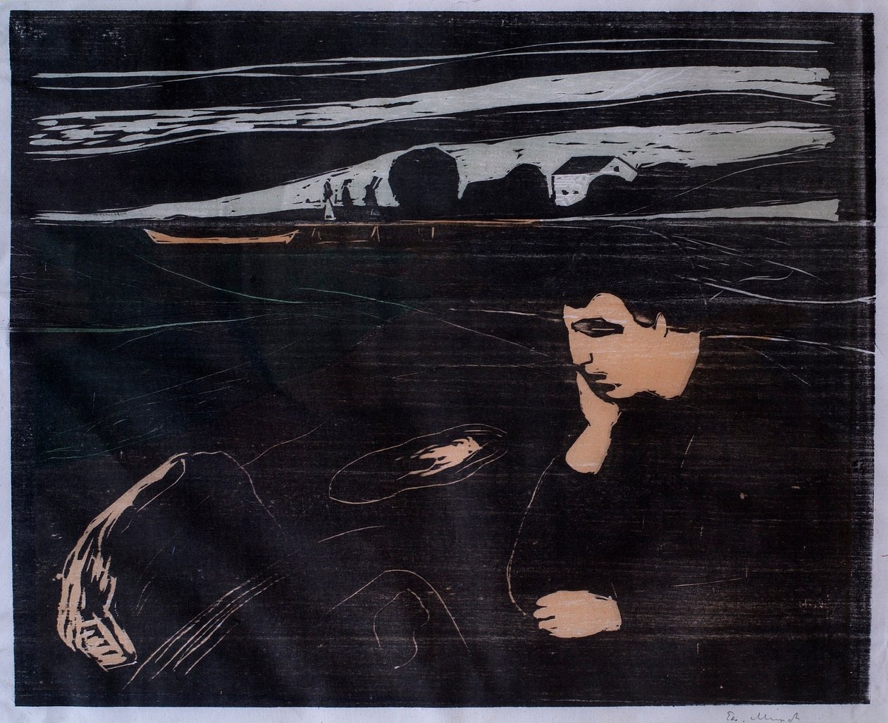 Noite (Melancolia III) de Edvard Munch
