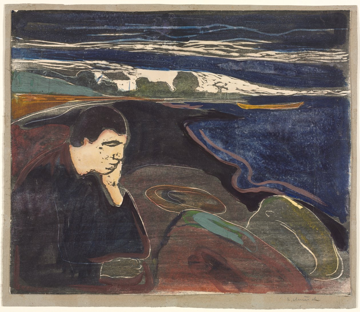 Noite, Melancolia I de Edvard Munch