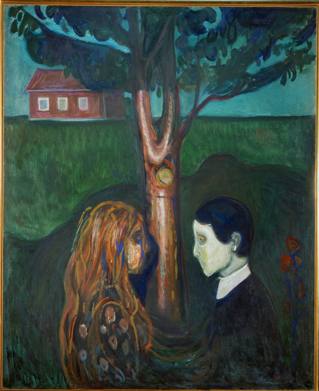 Olho no olho (óleo sobre tela) de Edvard Munch