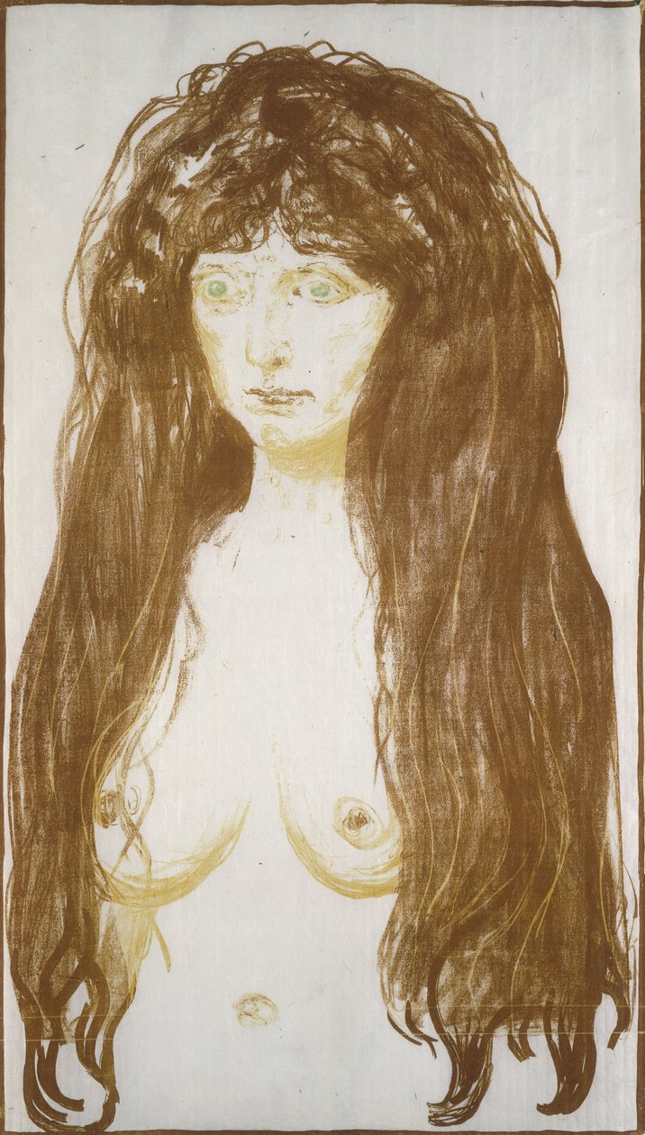 Nu feminino, pecado; Figura feminina nua, o pecado de Edvard Munch