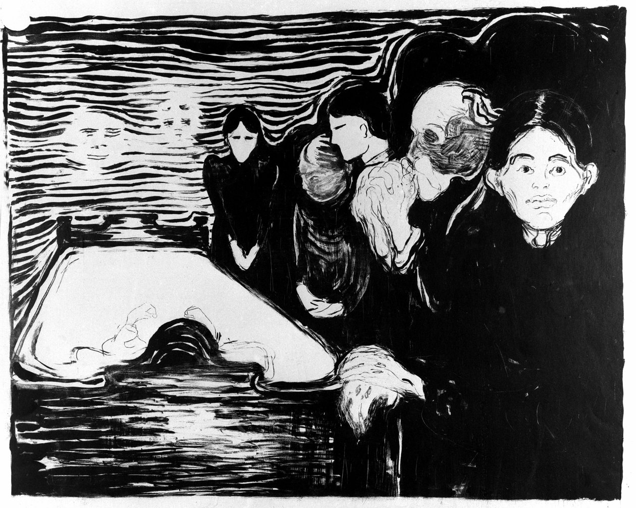 Luta contra a morte (litografia) de Edvard Munch