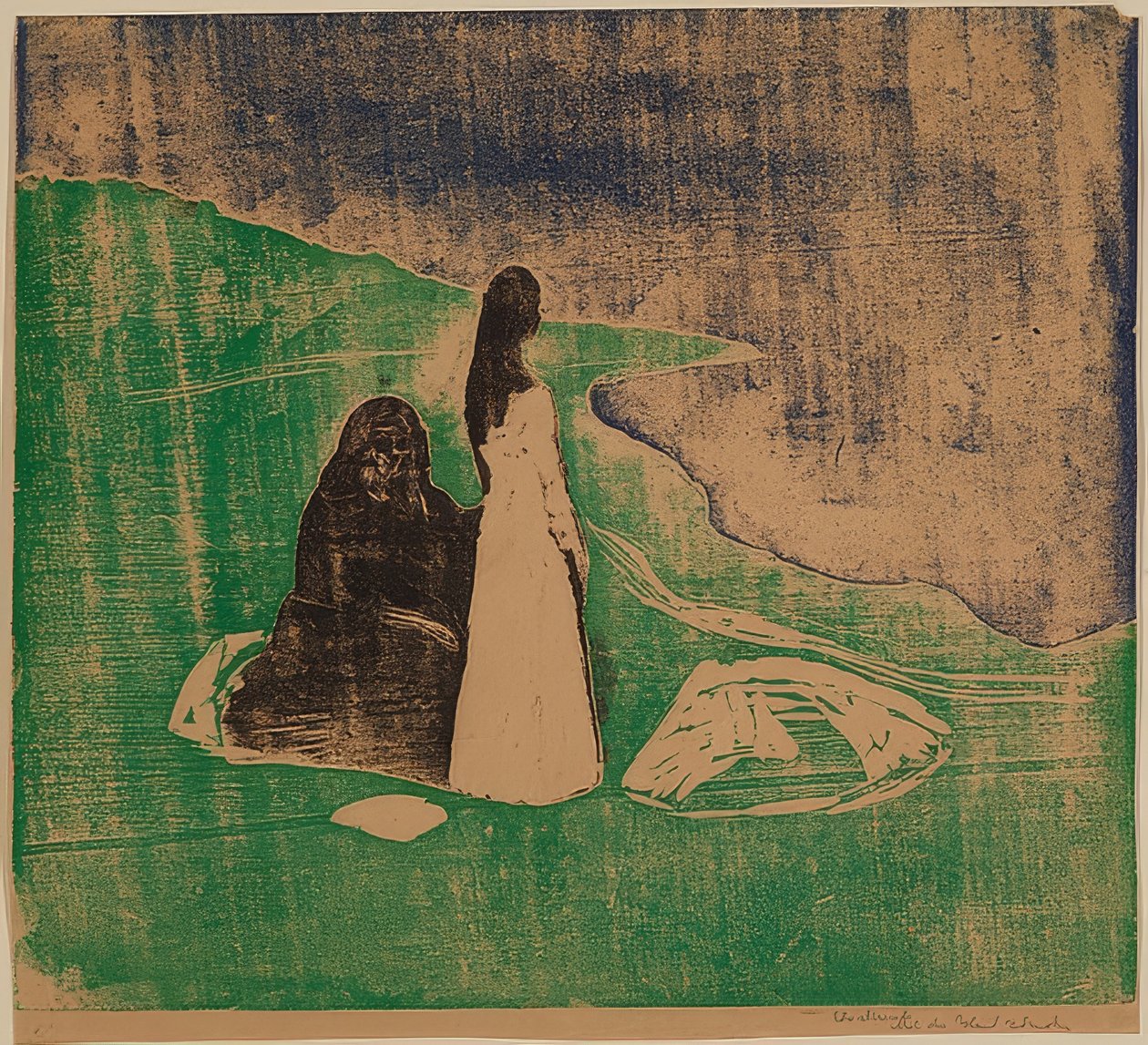 Mulheres à beira-mar. 1898 de Edvard Munch