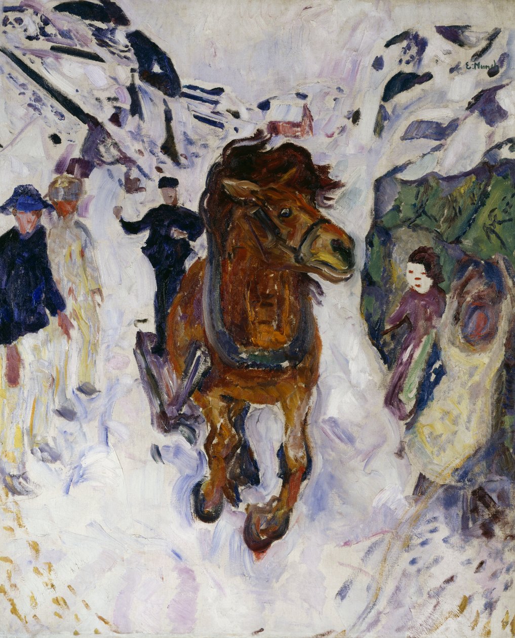 cavalo galopante de Edvard Munch
