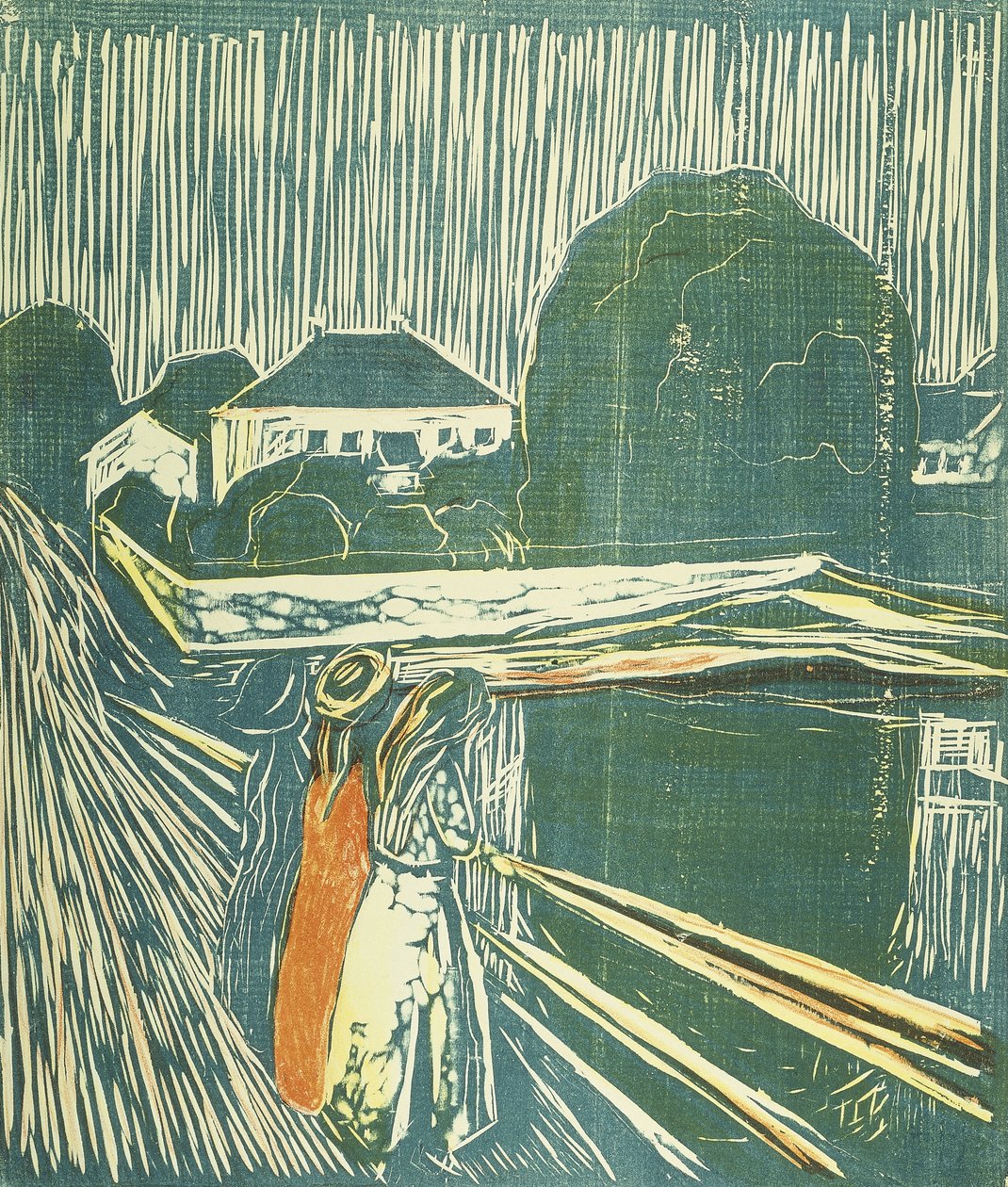 Meninas na ponte; Garota na ponte de Edvard Munch