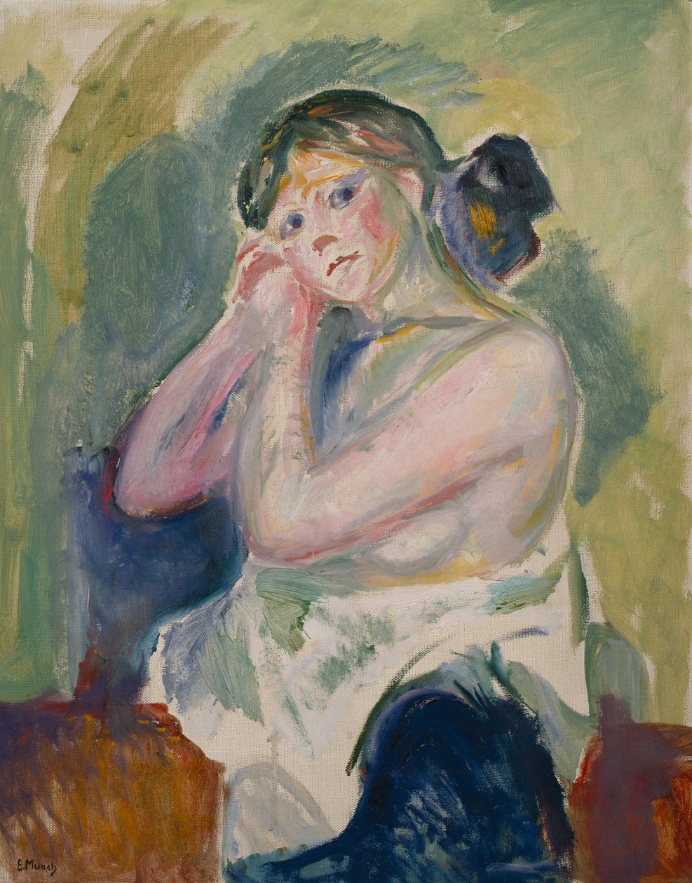 Meio despido de Edvard Munch