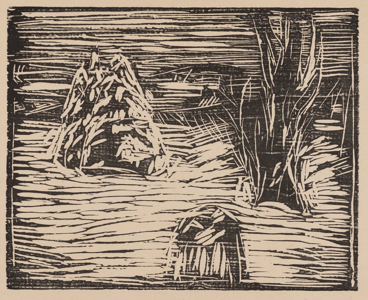 Jardim com neve I de Edvard Munch