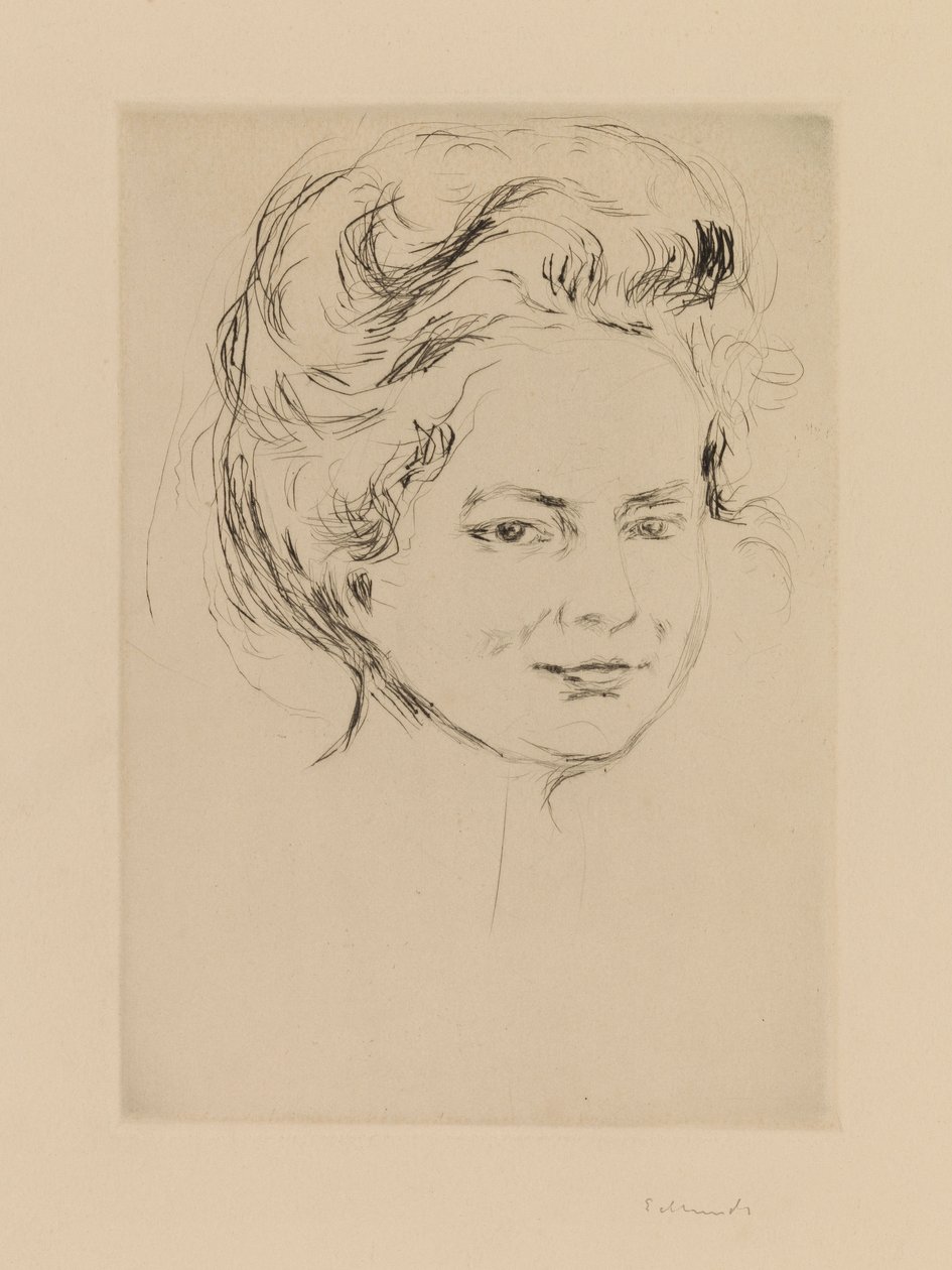 Cabeça de uma rapariga de Edvard Munch