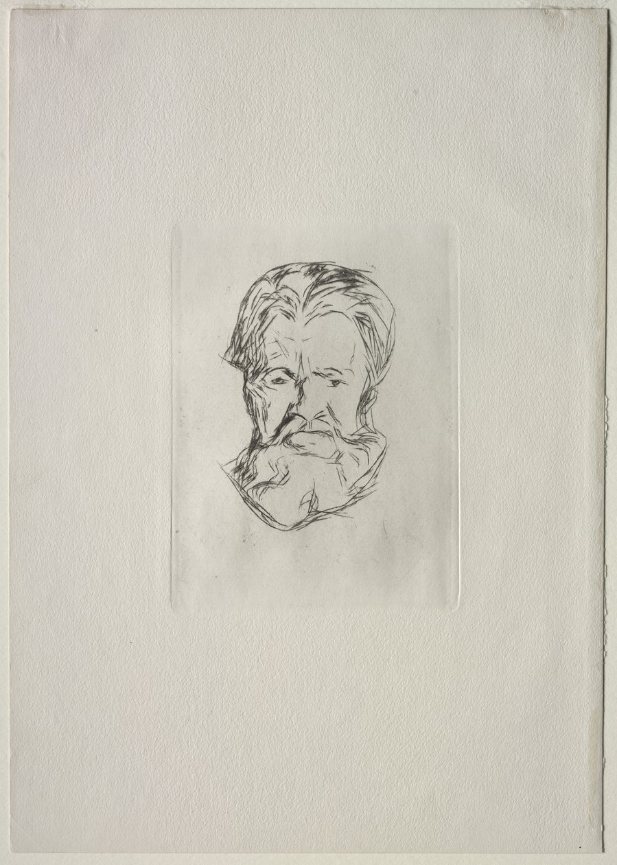Cabeça de um homem de Edvard Munch