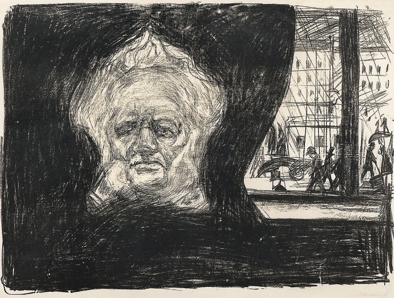 Henrik Ibsen no Café do Grand Hotel, 1902 de Edvard Munch