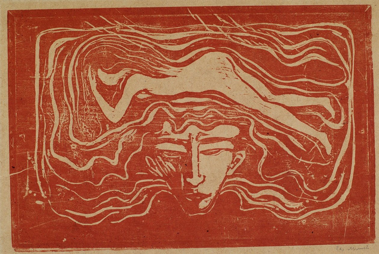 No cérebro do homem de Edvard Munch