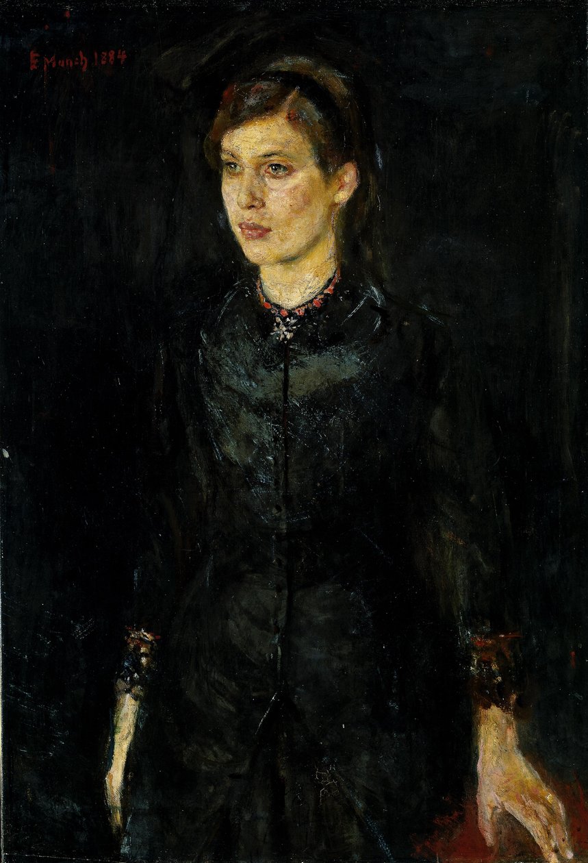 Inger Munch em Preto de Edvard Munch