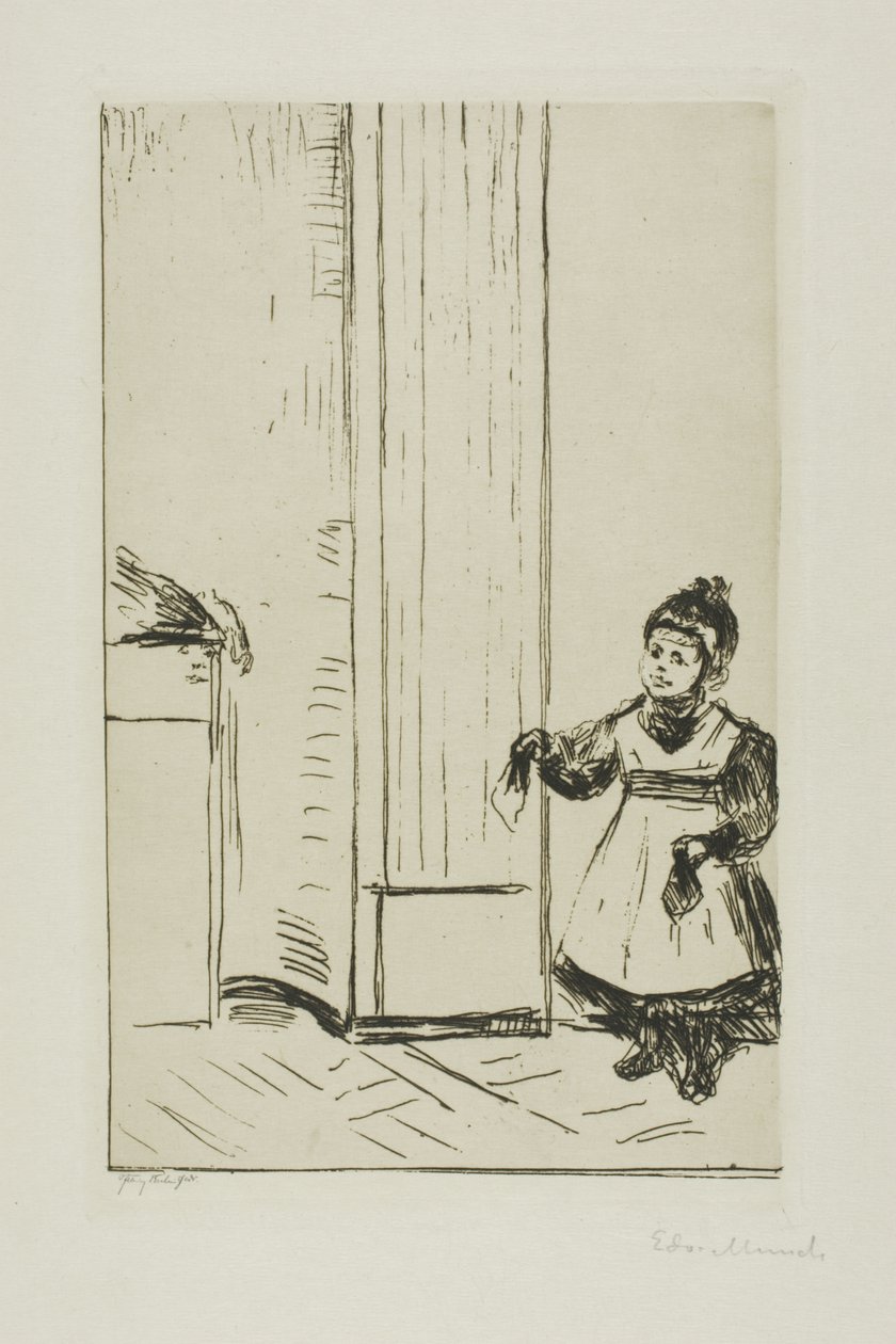 Interior com uma criança. Lothar Linde de Edvard Munch