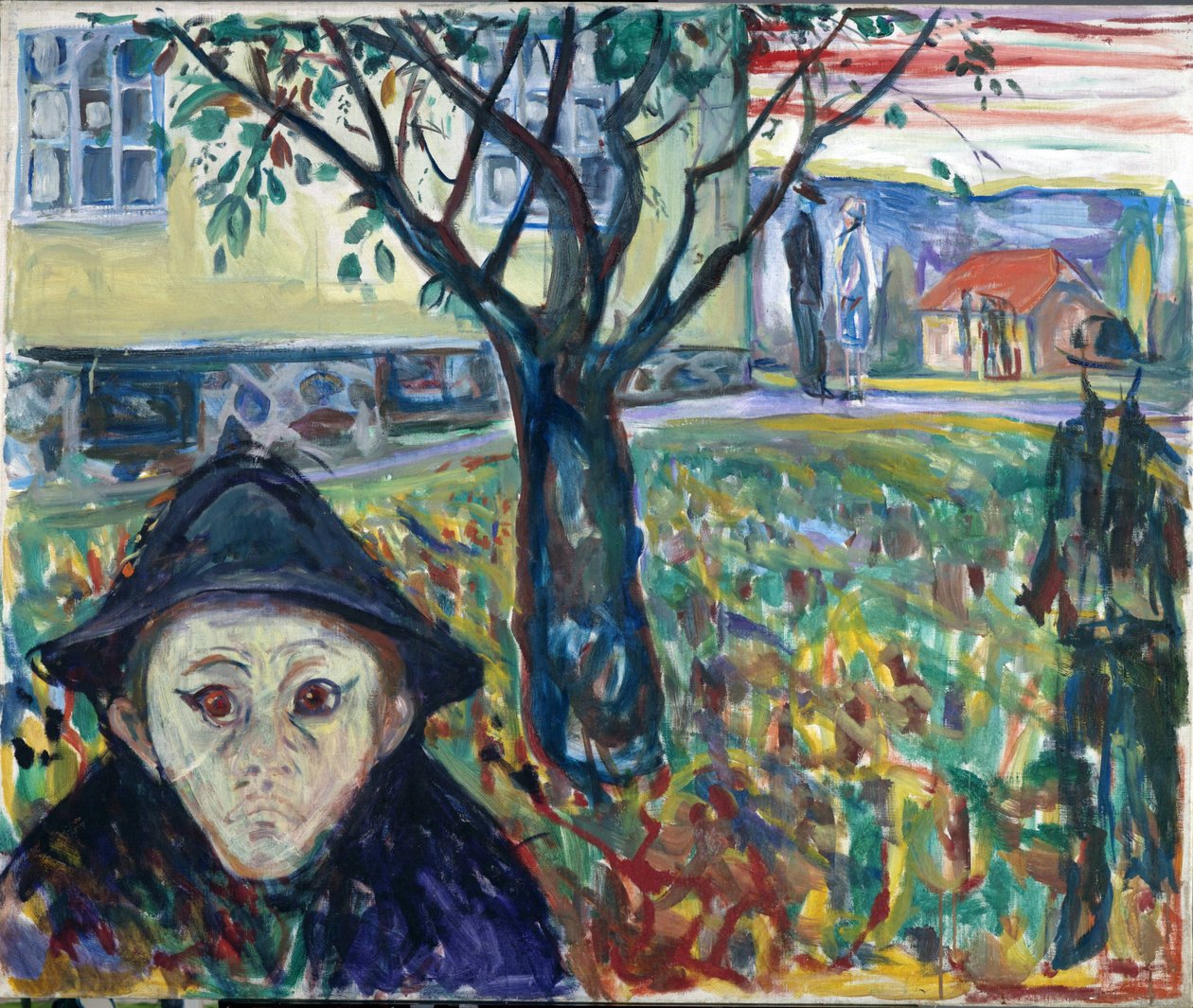 Ciúmes no Jardim - Edvard Munch (1863-1944). Óleo sobre tela de Edvard Munch