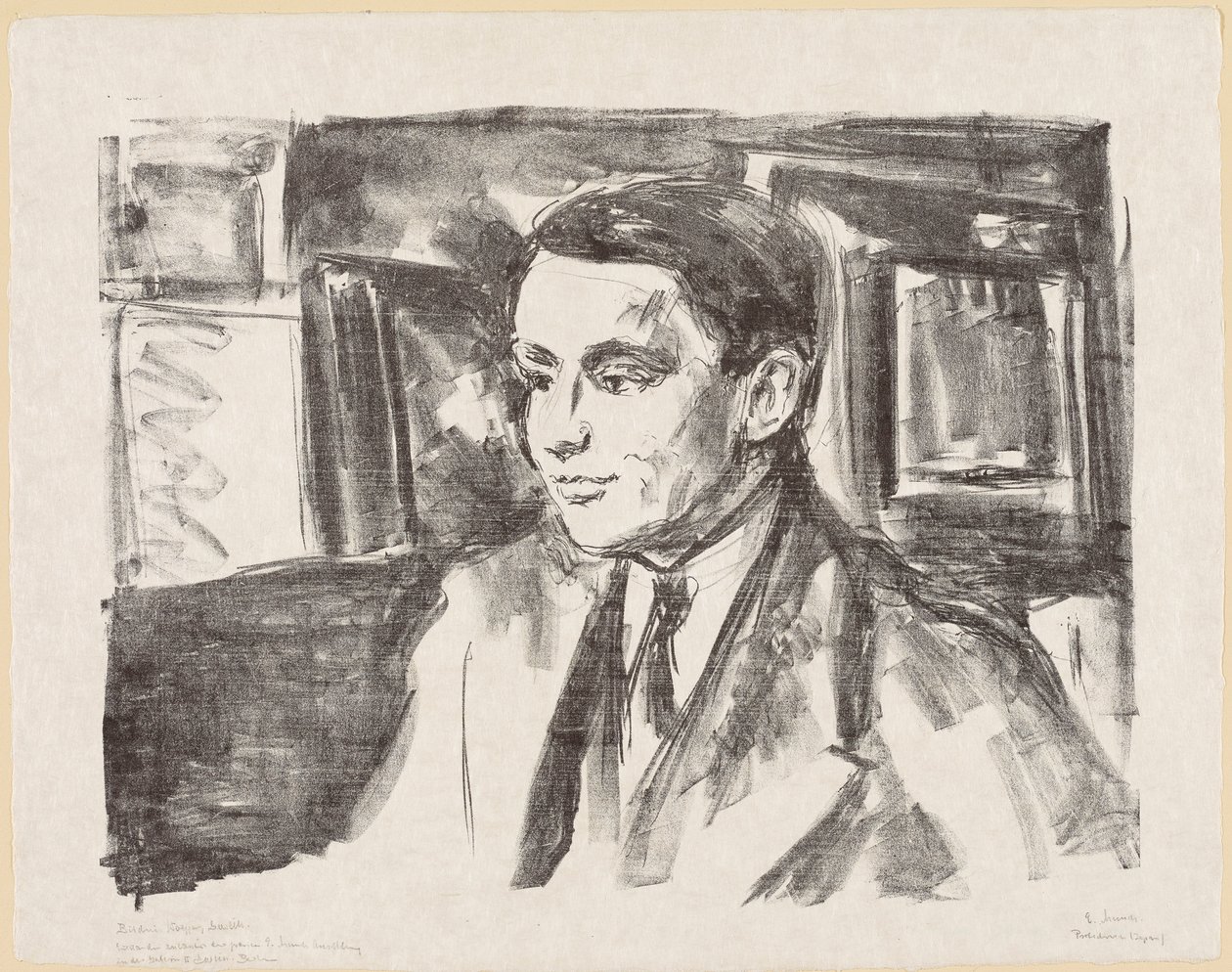 Retrato de Wolfgang Gurlitt em jovem de Edvard Munch