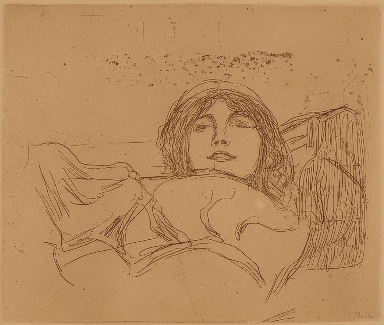Mulher jovem 1896 de Edvard Munch