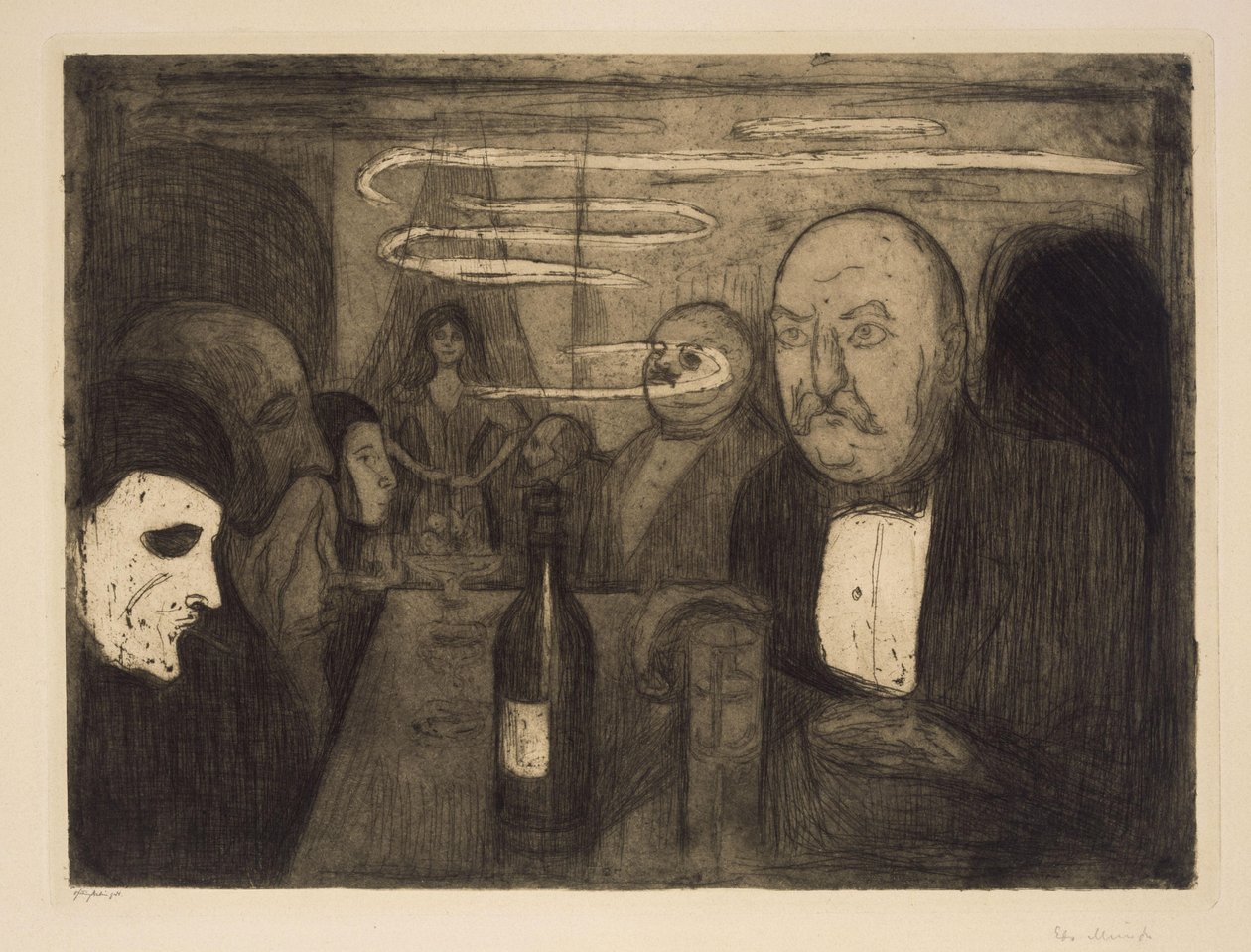 Kristiania-Boheme II de Edvard Munch
