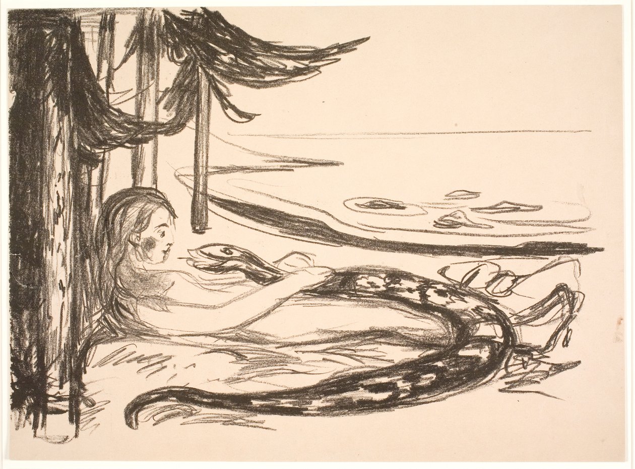 A mulher e a cobra de Edvard Munch