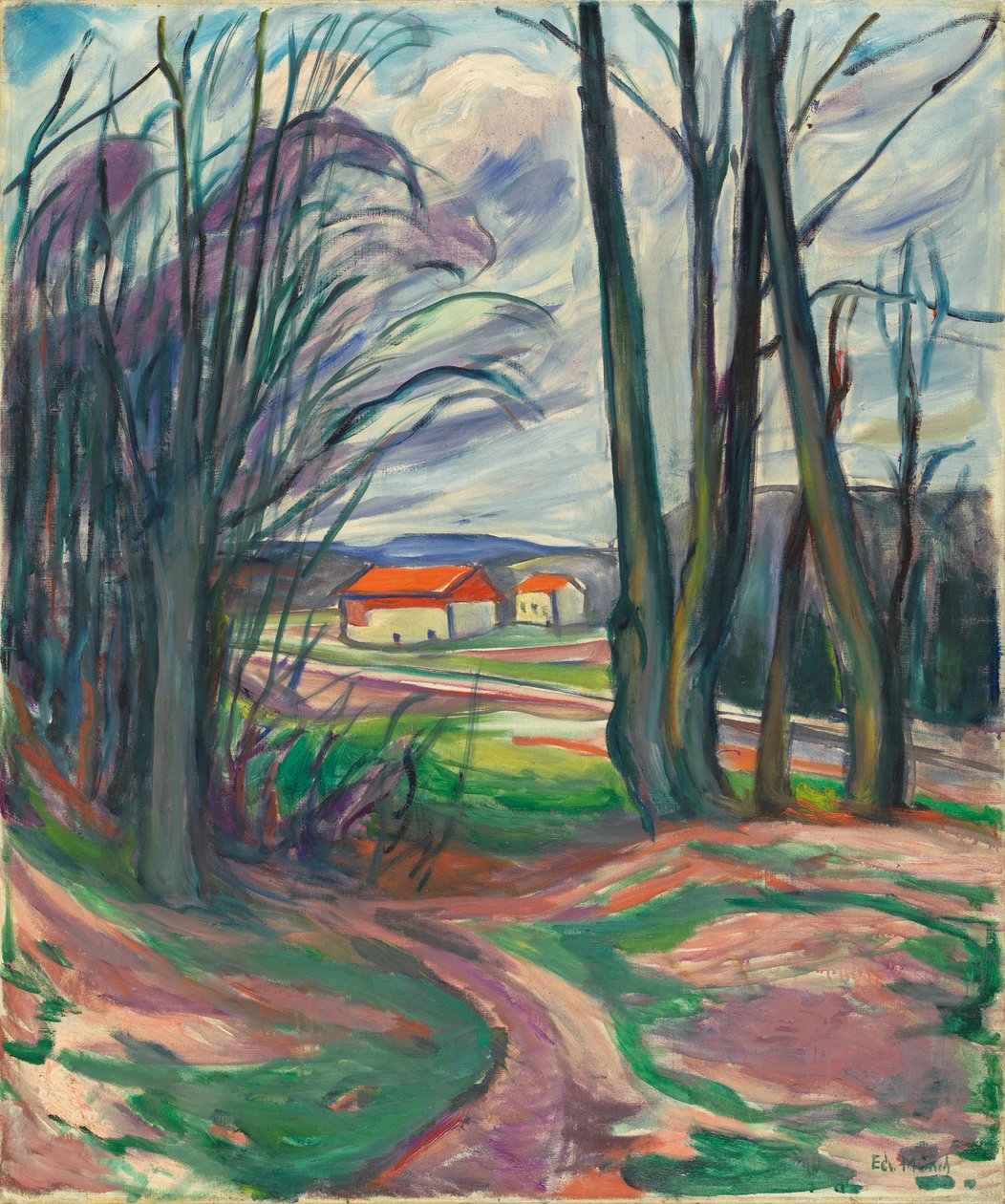 Paisagem em Skoyen, década de 1920 de Edvard Munch