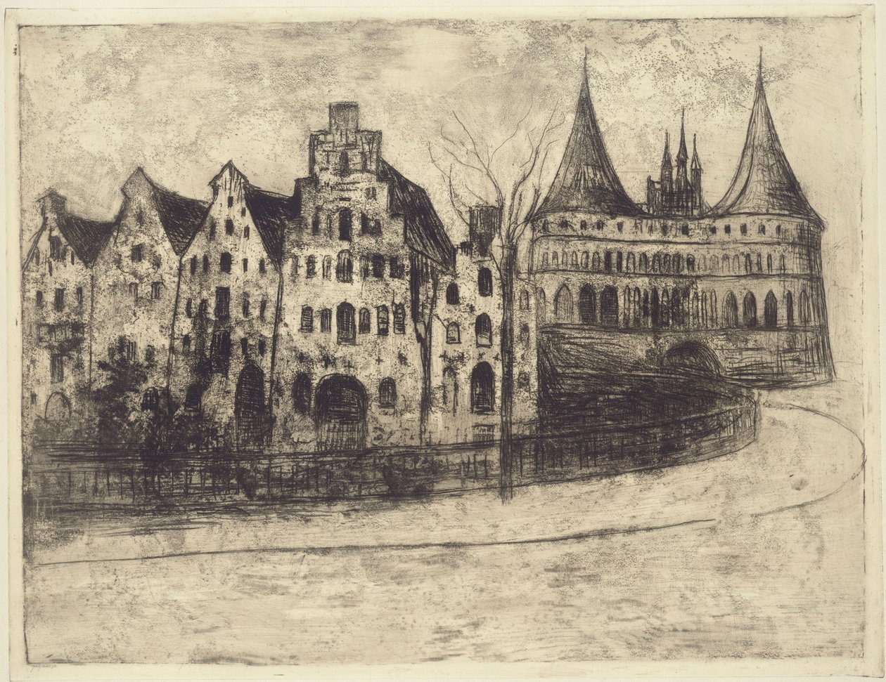 Lubeque (a Porta de Holsten) de Edvard Munch