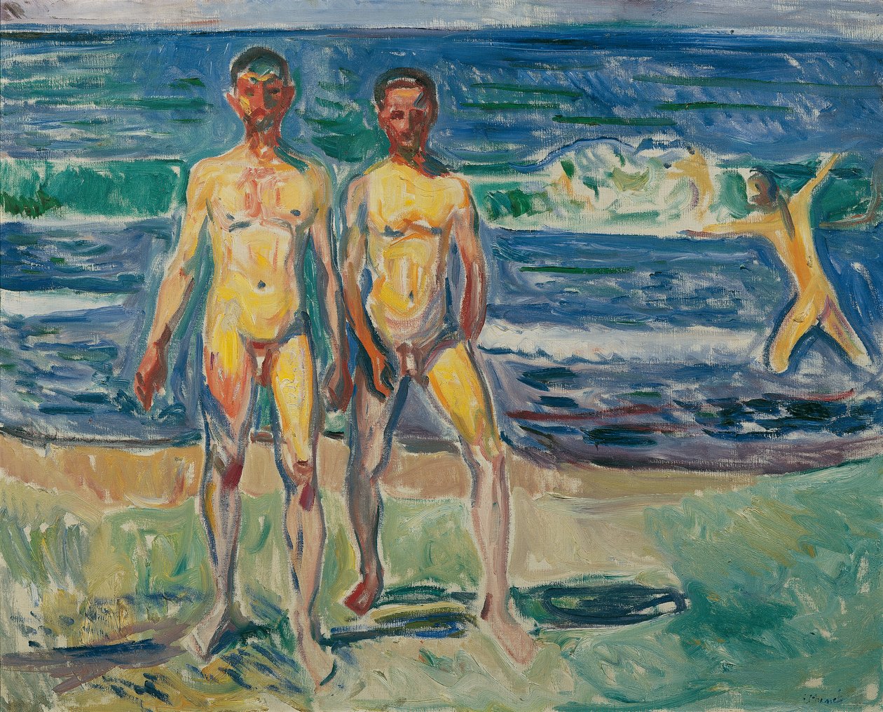 homens à beira-mar de Edvard Munch