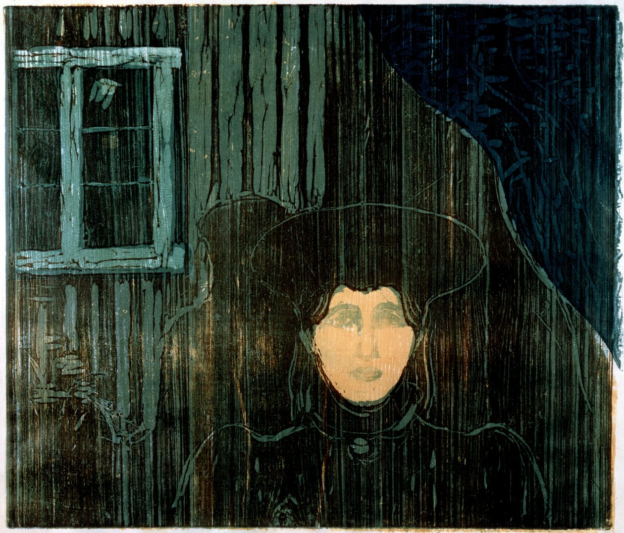 Moonshine (xilogravura) de Edvard Munch