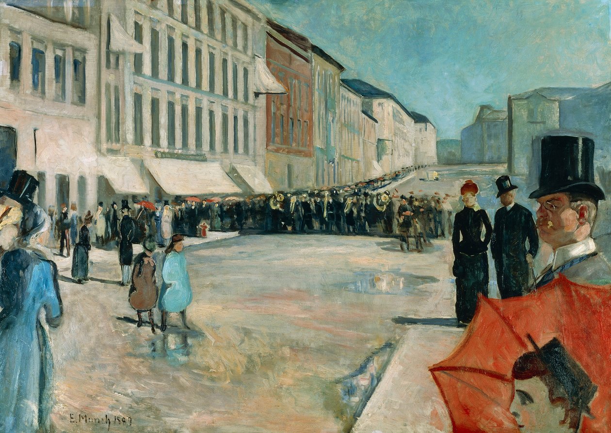Música na Rua Karl Johan de Edvard Munch