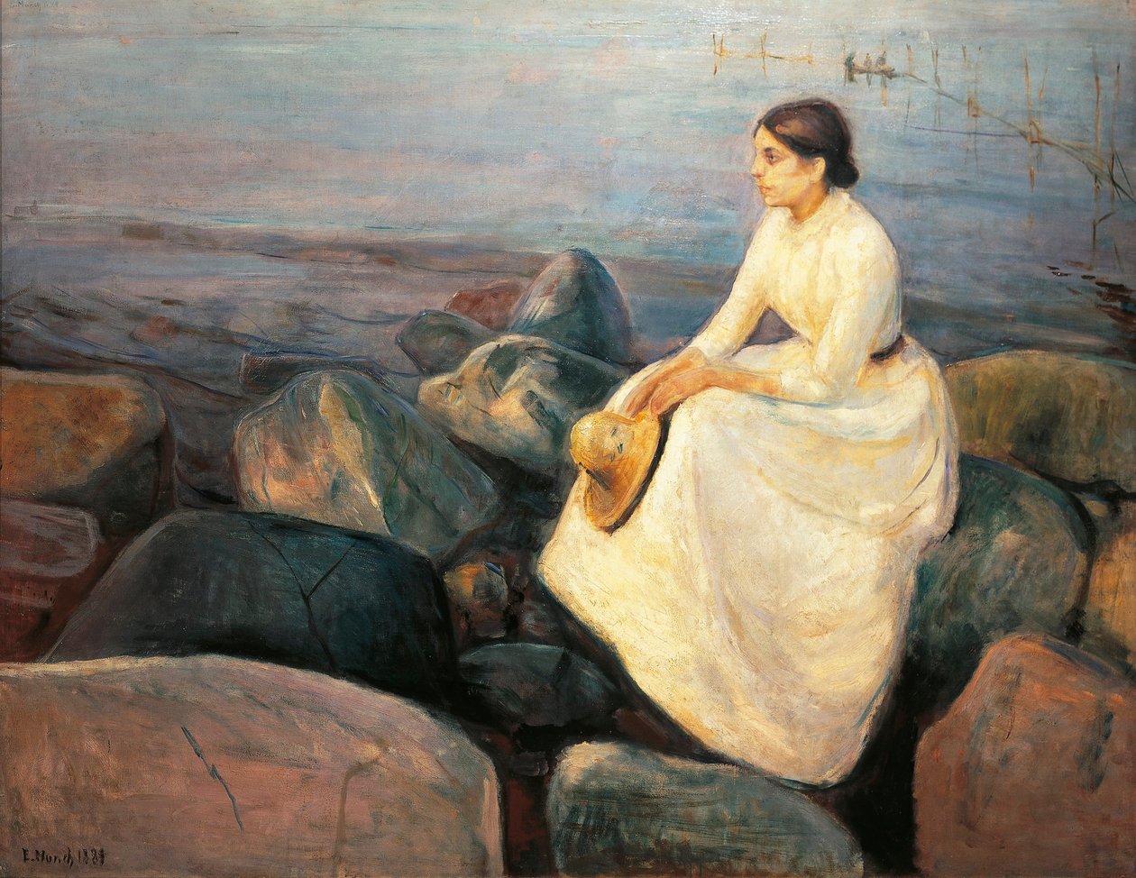 Noruega, Bergen, Inger on the Beach de Edvard Munch