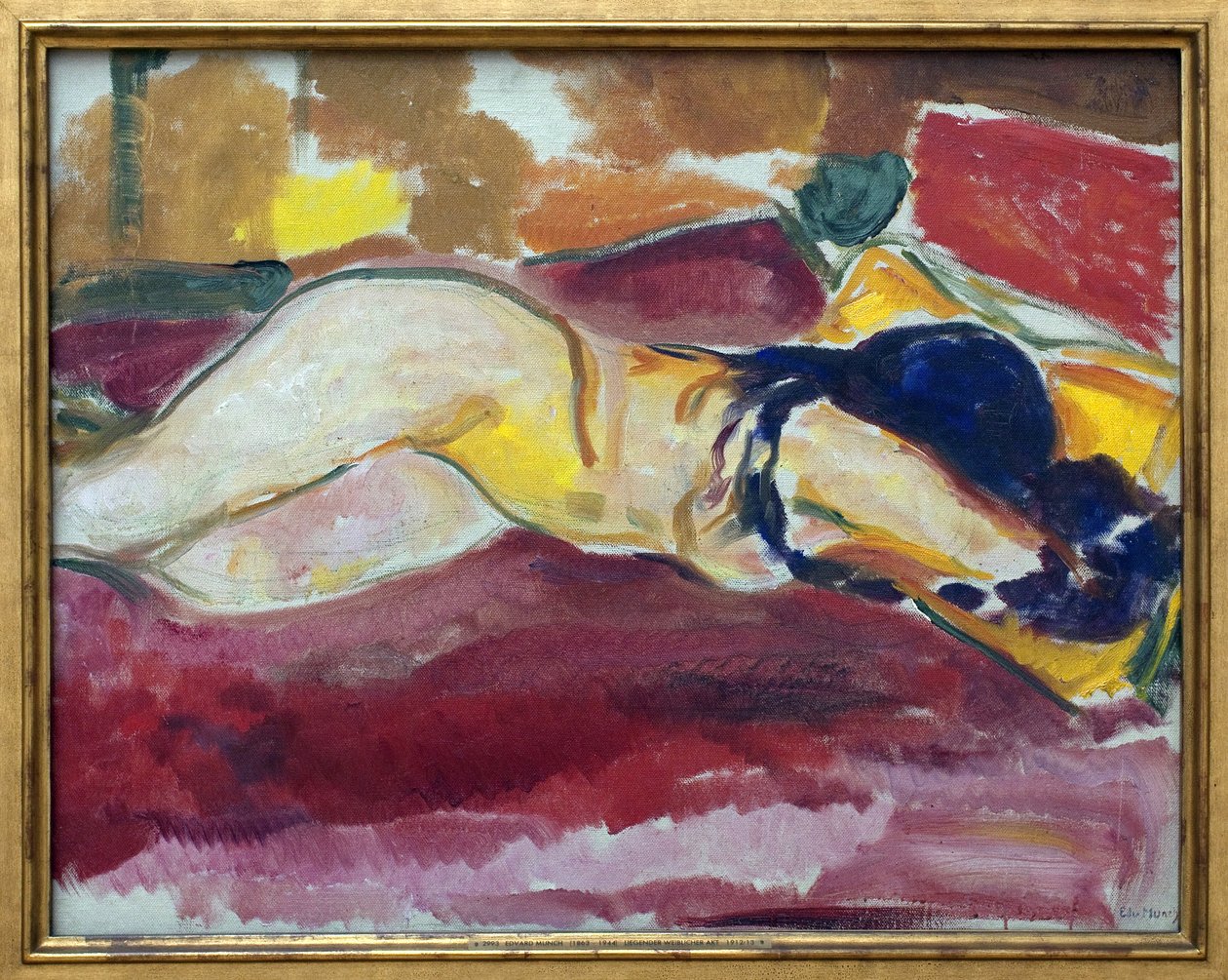 Fralda nua. Pintura por Edvard Munch (1863-1944), Óleo Sobre Tela de Edvard Munch