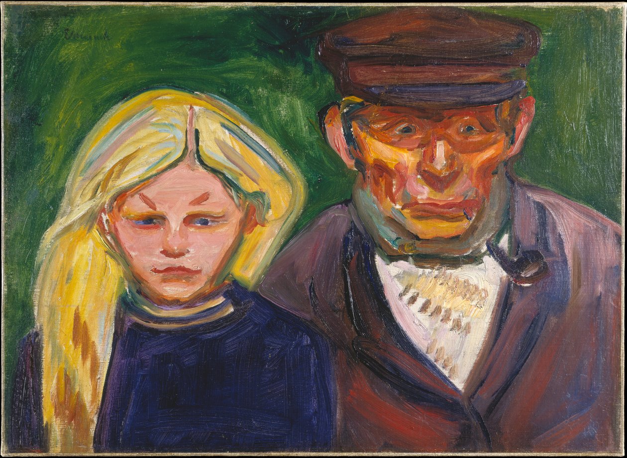 O Velho Pescador e a Sua Filha de Edvard Munch
