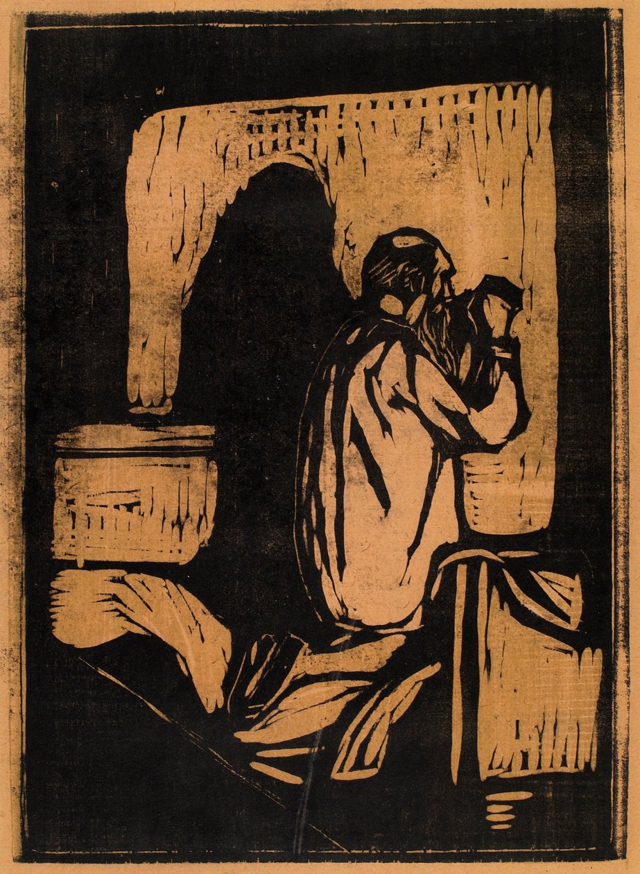 Velho a rezar de Edvard Munch