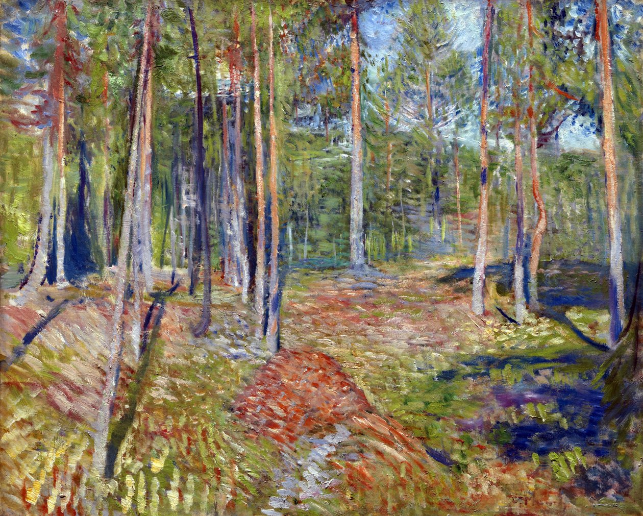Pine Forest - Pintura por Edvard Munch (1863-1944) de Edvard Munch