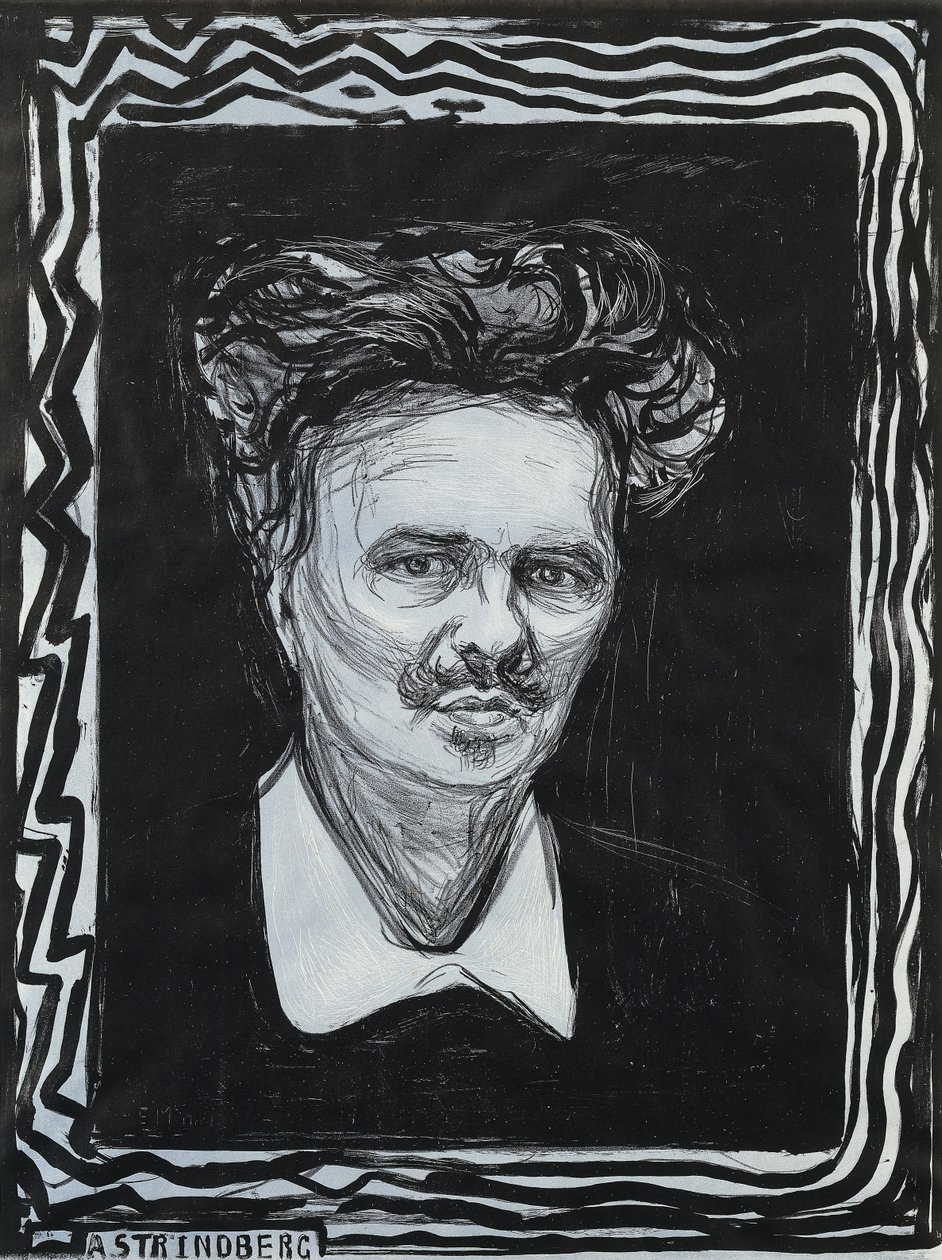 Retrato Strindberg; Portrat Strindberg de Edvard Munch