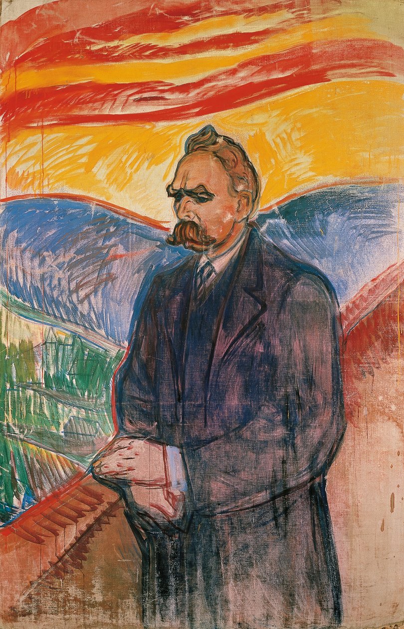 Retrato de Friedrich Nietzsche, c.1906 (óleo sobre tela) de Edvard Munch