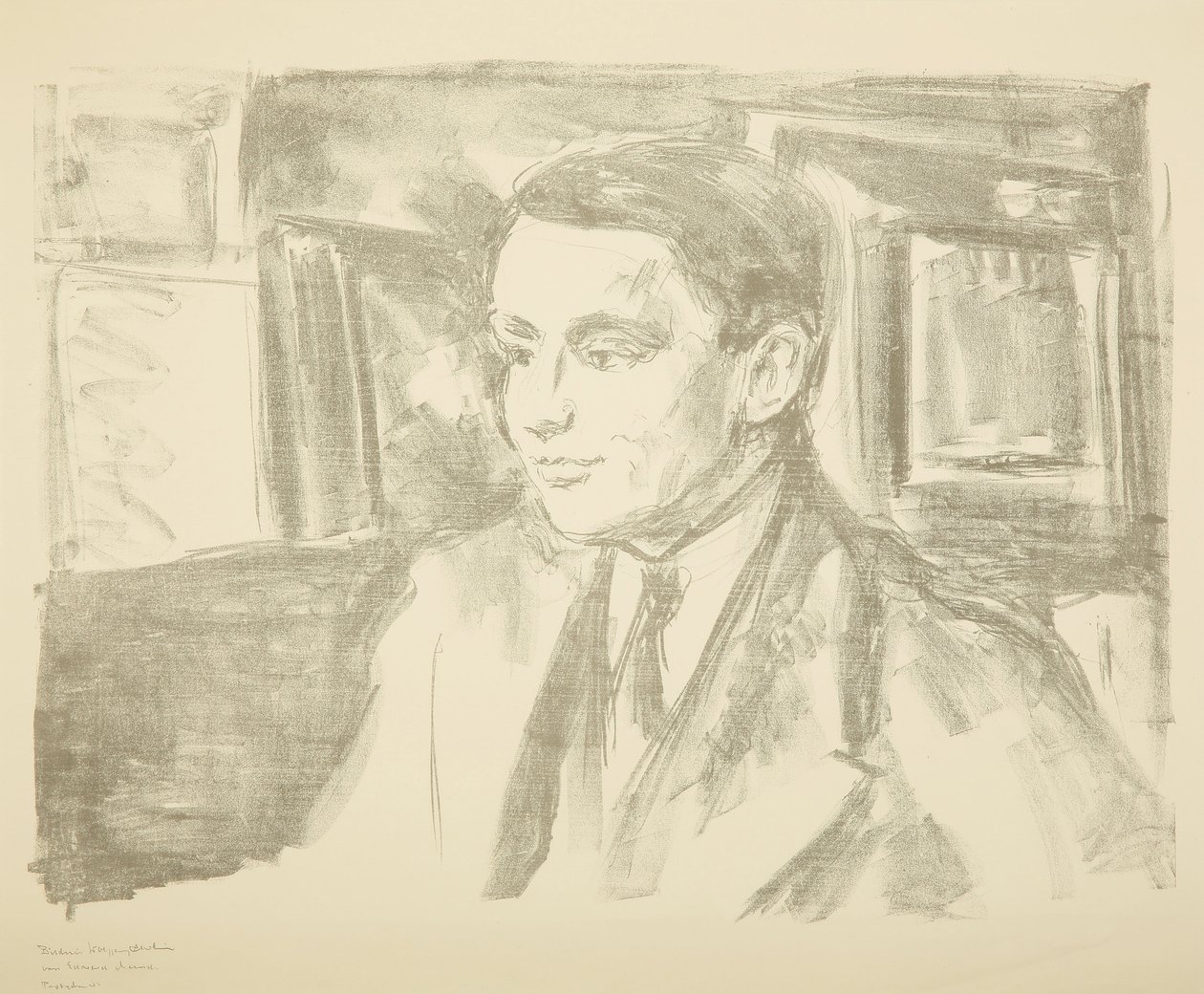 Retrato de Wolfgang Gurlitt, 1912. de Edvard Munch