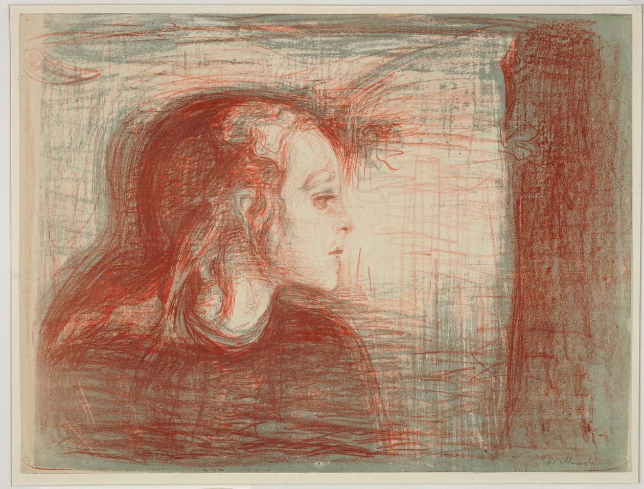 Retrato de uma jovem mulher de Edvard Munch