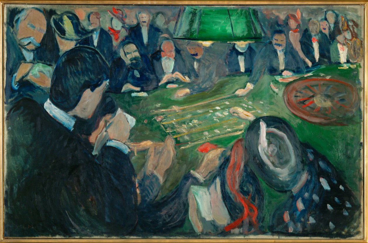 Roulettetable (óleo sobre tela) de Edvard Munch