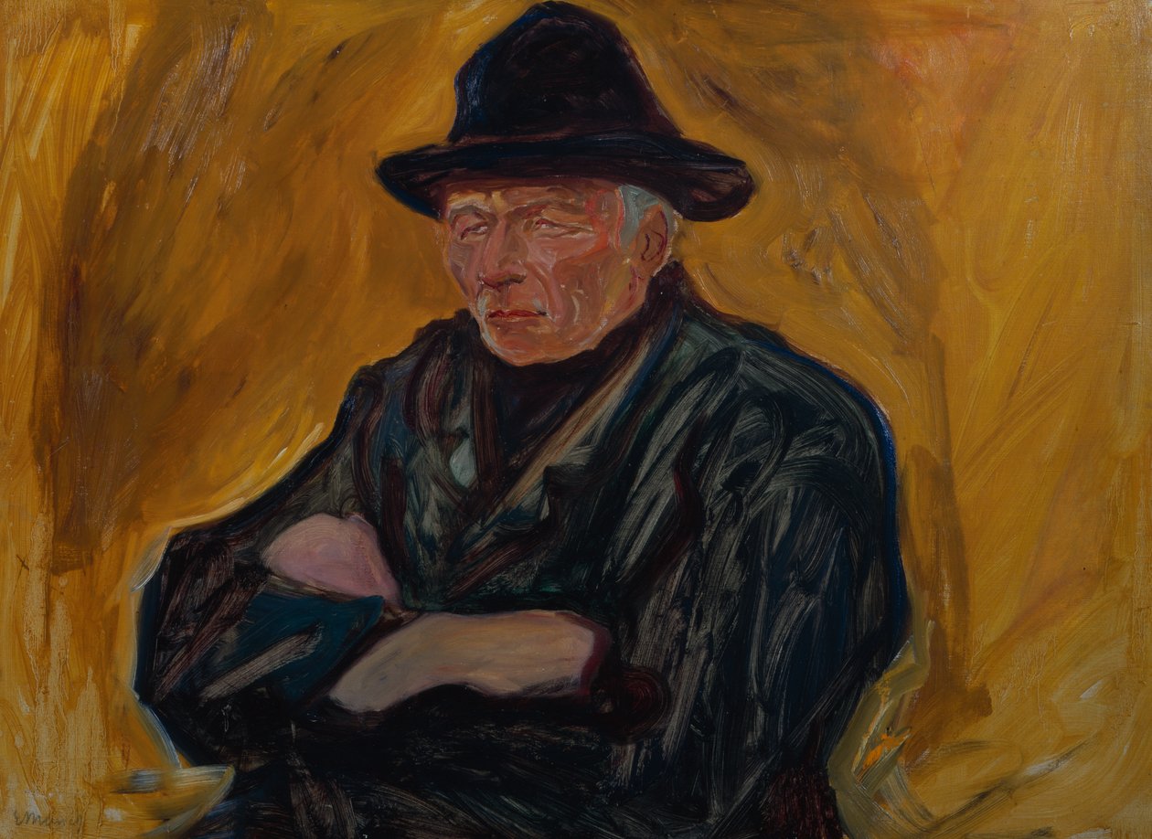 Marinheiro sobre fundo amarelo, c.1908 de Edvard Munch