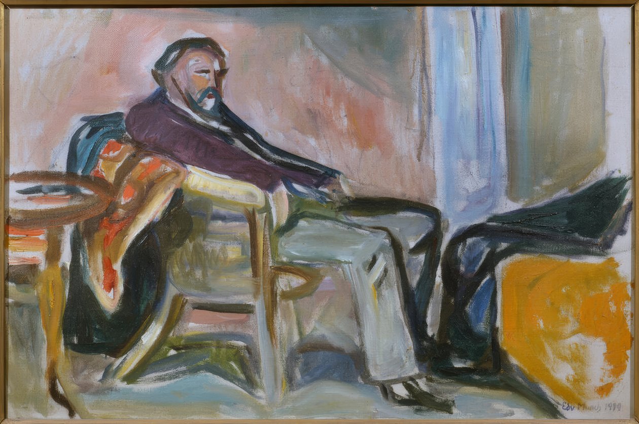 Autorretrato após a gripe de Edvard Munch