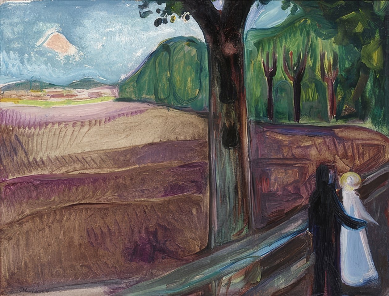 Noite de verão (Sommernatt). 1917 de Edvard Munch