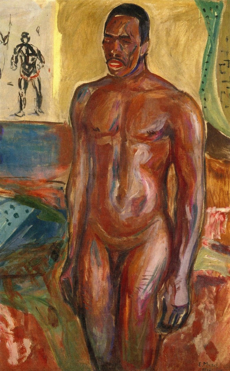 Africano de pé em pé de Edvard Munch