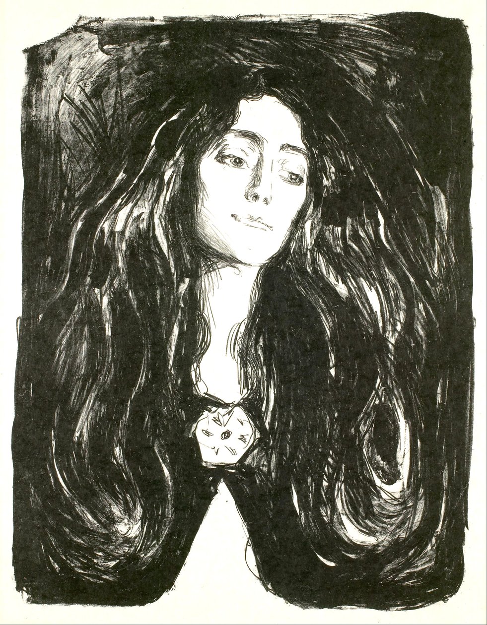 O broche. Eva Mudocci de Edvard Munch