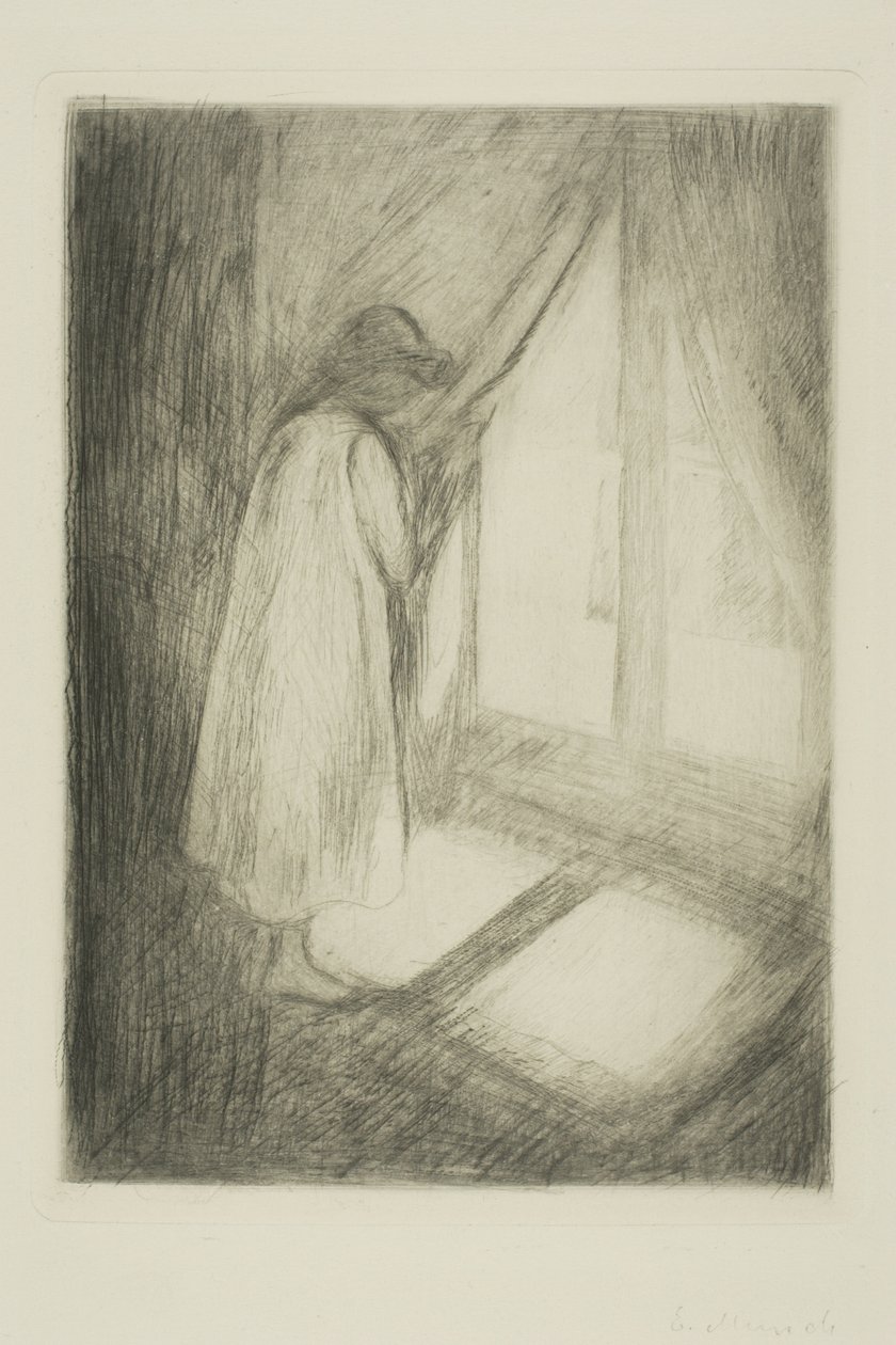 A menina na janela de Edvard Munch