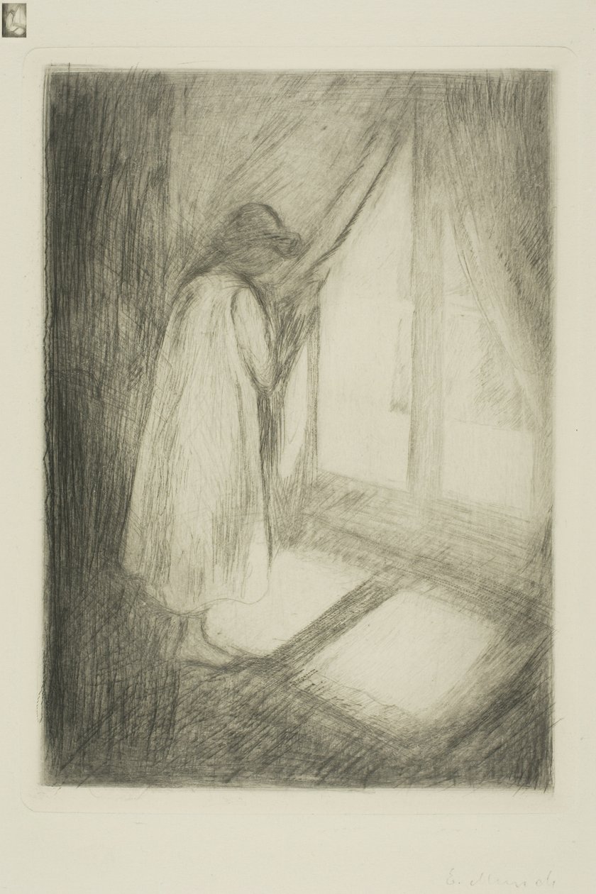 A rapariga à janela de Edvard Munch