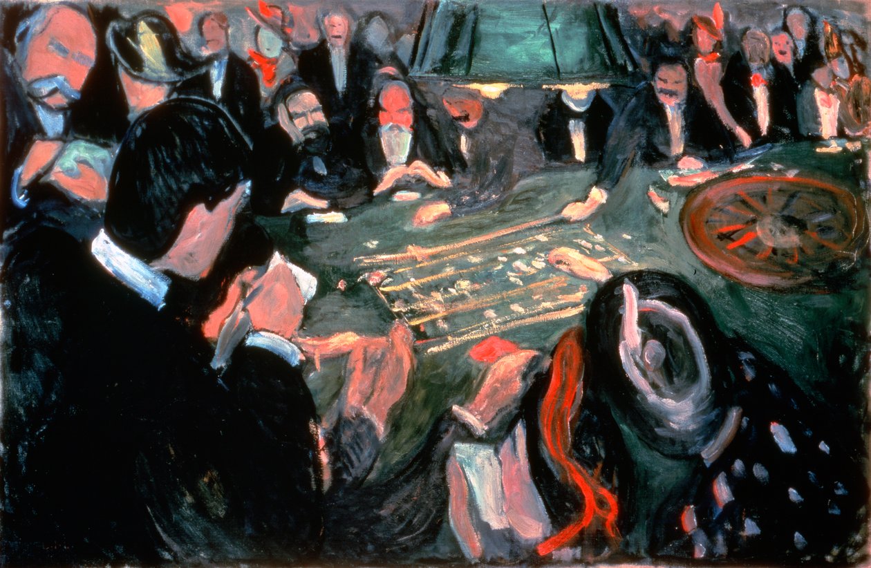 A mesa da roleta em Monte Carlo, 1903 de Edvard Munch