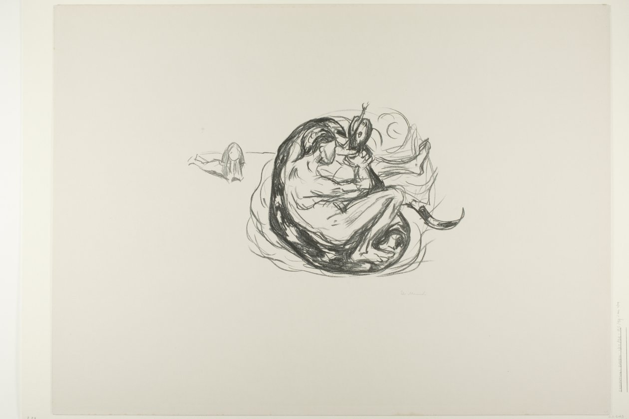 A serpente é morta de Edvard Munch
