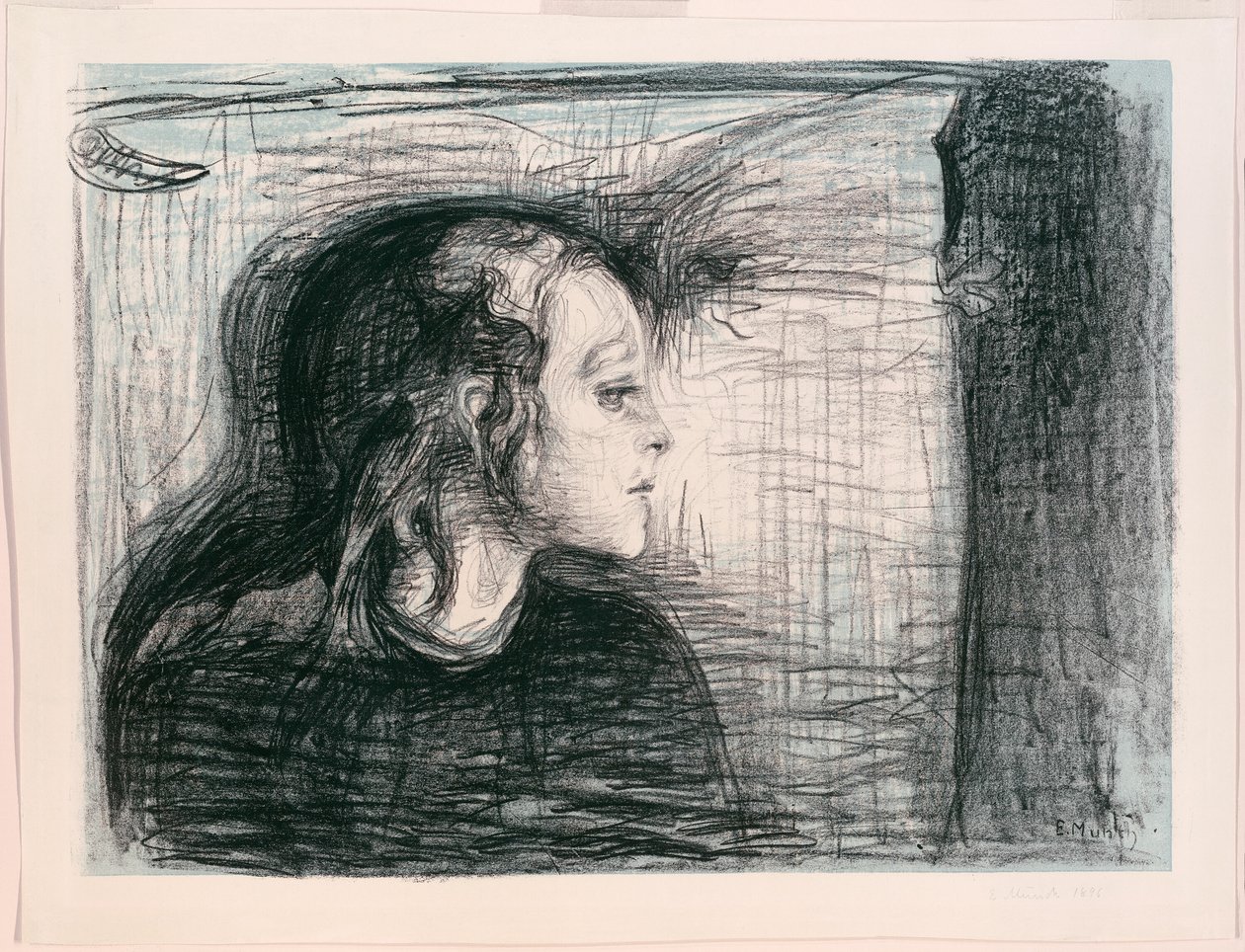 A criança doente I de Edvard Munch