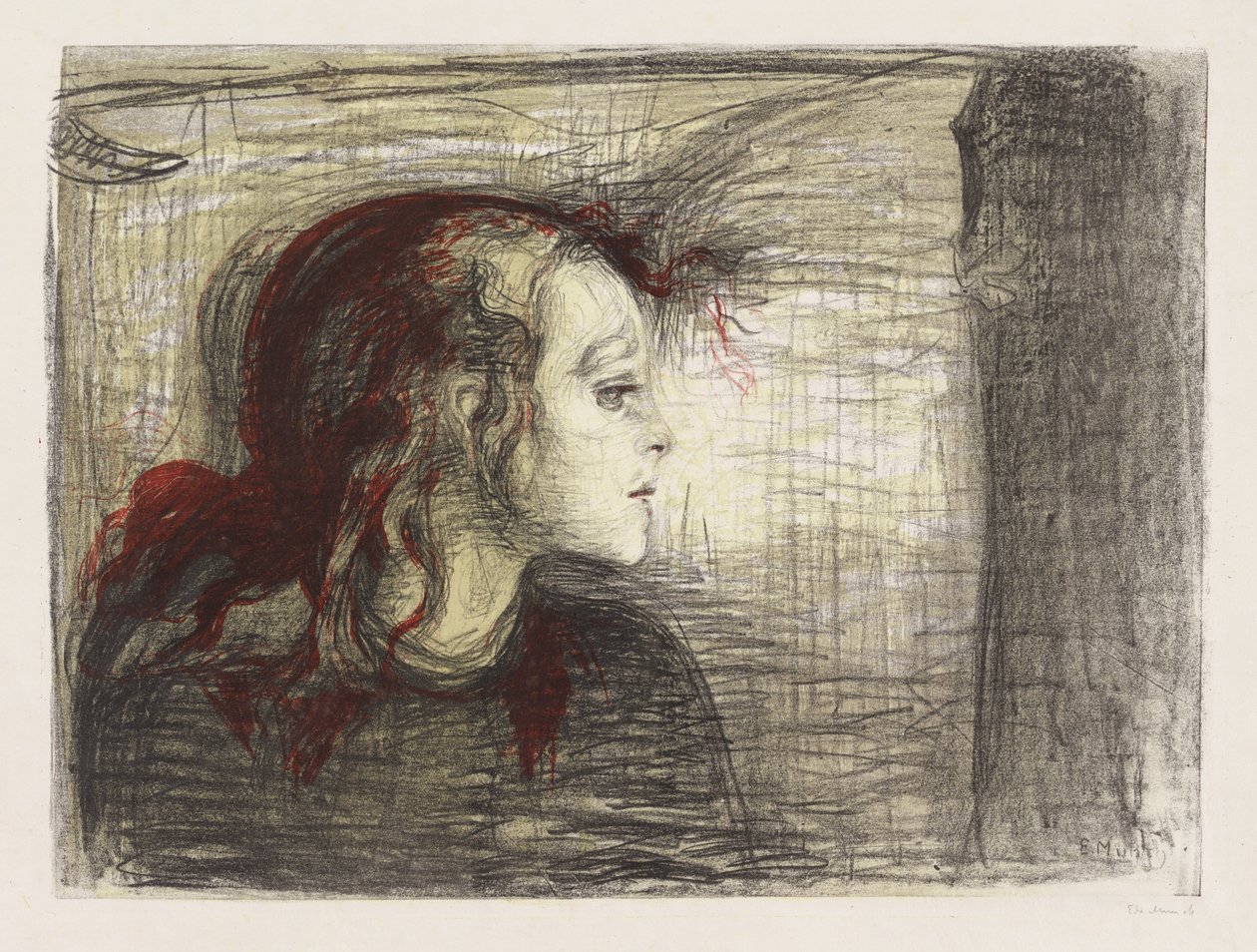 A criança doente I de Edvard Munch